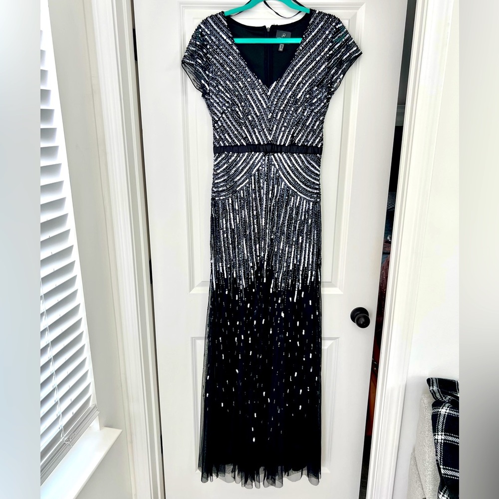 Adrianna Papell Beaded Sequin Dress (8)